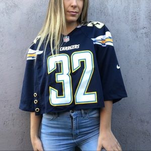 NFL Chargers #32 custom crop football jersey